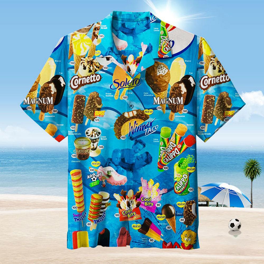 Bobby3 Hawaiiaans Shirt Voor Heren Zomer IJs T-Shirt Strand Prints Korte Mouw Shirt Tops Casual Origineel Ontwerp Herenkleding 3XL