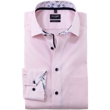 Olymp Overhemd Lange Mouw  Luxor Overhemd SL7 Structure Roze