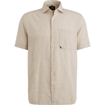 Vanguard Overhemd Lange Mouw  Short Sleeve Overhemd Linnen Blend Ecru