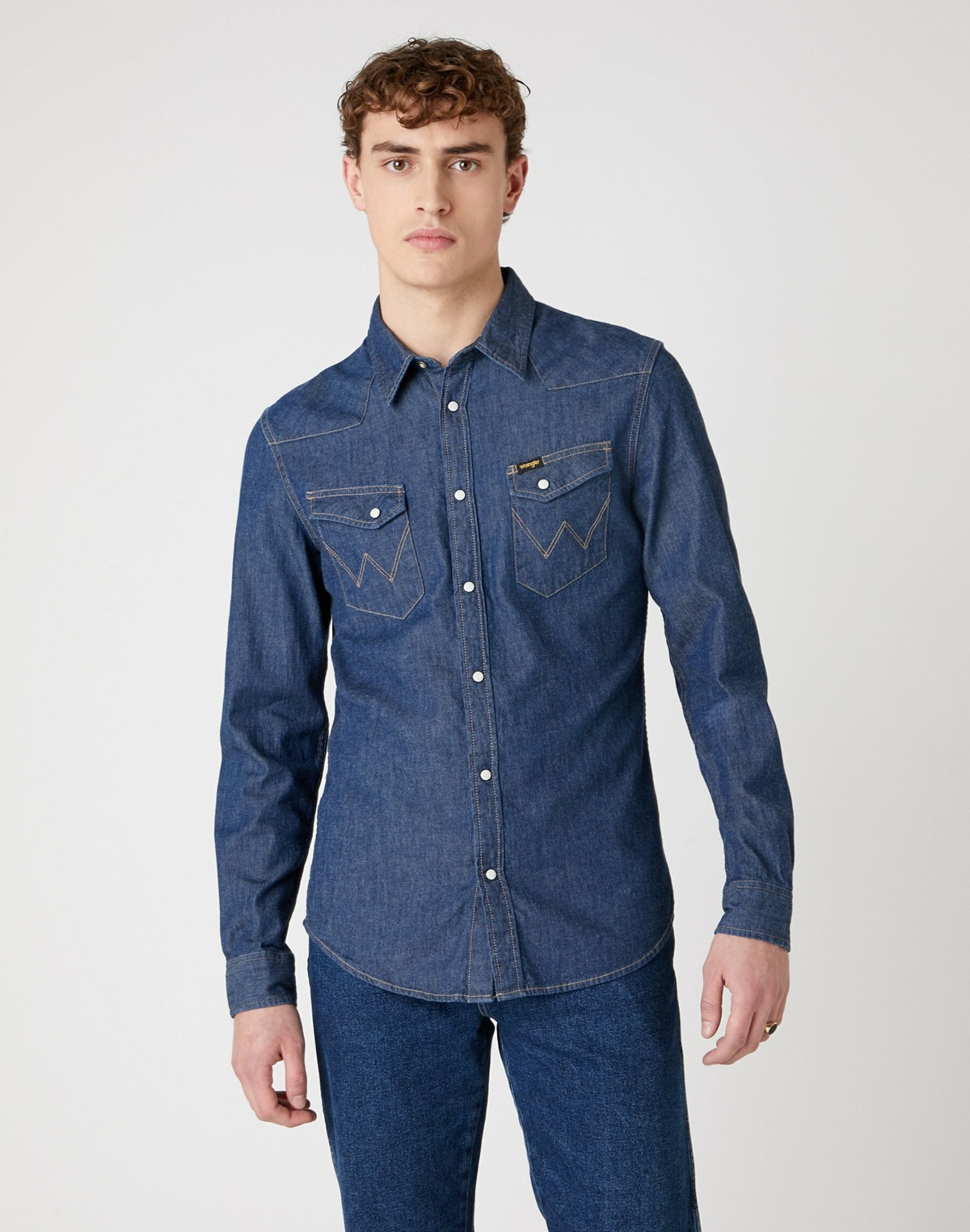 Wrangler Western shirt dark stone