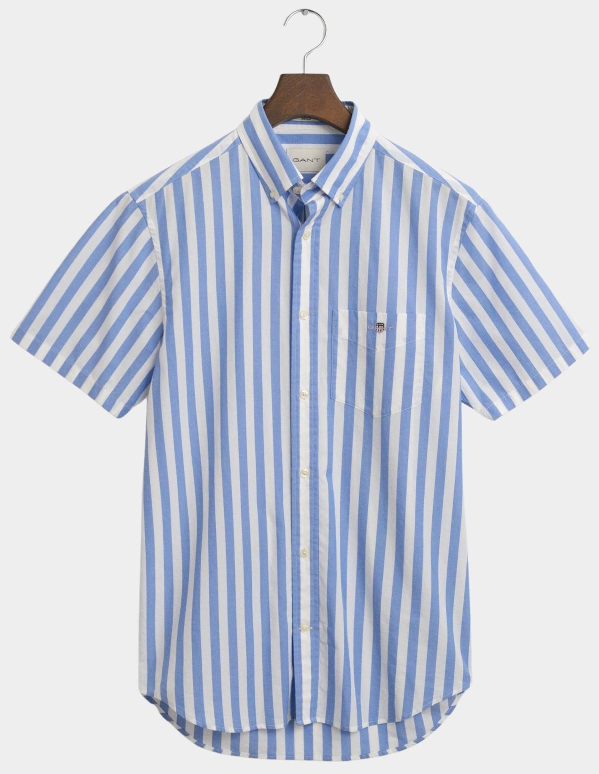 Gant Casual hemd korte mouw reg classic poplin stripe ss 3250142/419