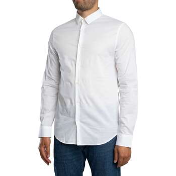 EAX Overhemd Lange Mouw  Logo geweven slim-fit overhemd