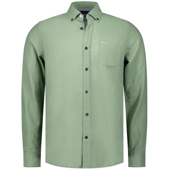 New zealand auckland Overhemd Lange Mouw  NZA Shirt Clayton Linnen Blend Classic Army