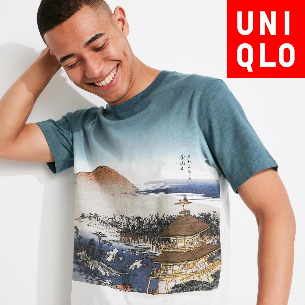 Uniqlo Japan Ukiyo E UT Grafisch T-shirt met korte mouwen 64 BLUE/L