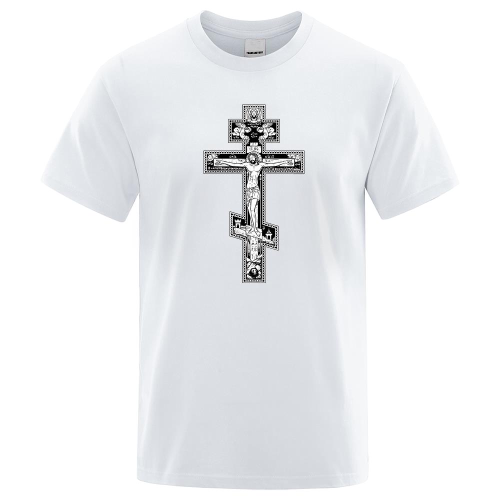 Sport Hoodie Set YC Gothic Donkere Stijl Orthodox Kruis Jezus Kleine Engel Herenkleding Mode Katoen Los T-shirt Patroon Zomerkleding 3XL