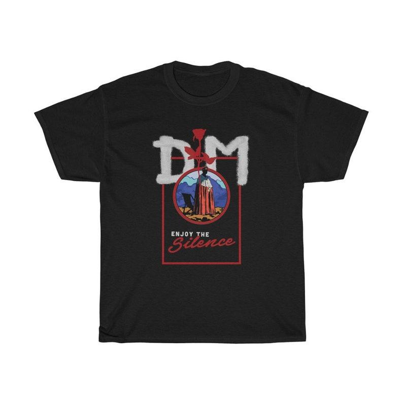 Great Deal 230 Gsm 100% Katoen Depeche Mode Enjoy The Silence 1990 New Wave Post Punk Unisex T-shirt M zwart