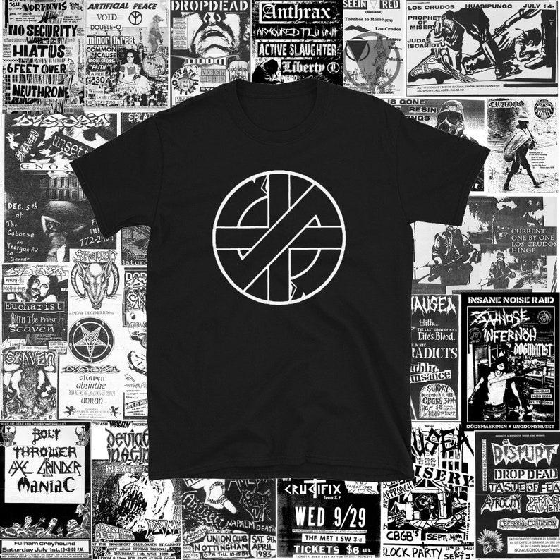 Great Deal 230 Gsm 100% Cotton Crass Logo Short Sleeve Shirtpunk Crust Dbeat Hardcore Punk Discharge Tragedy His Hero Is Gone XL zwart