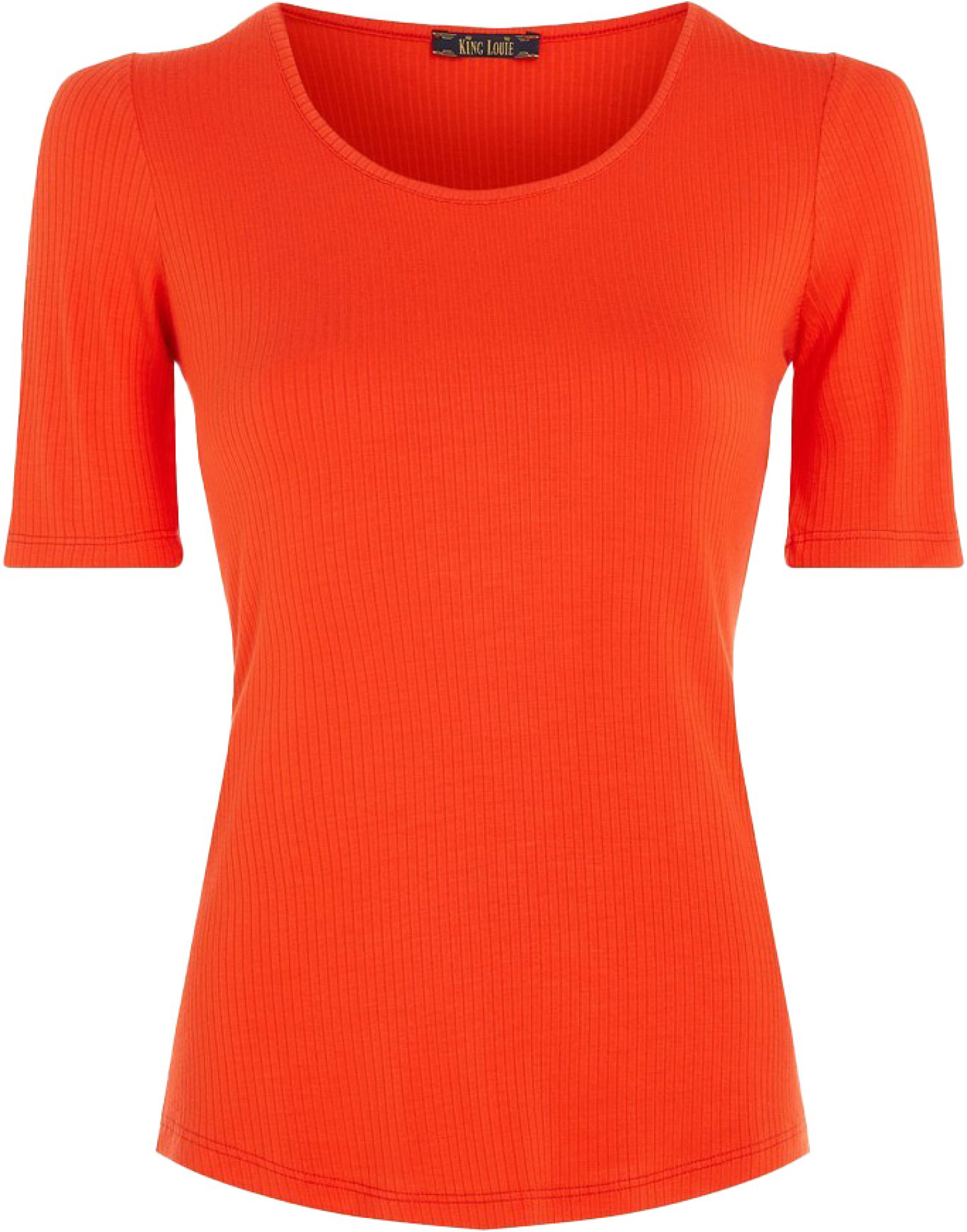 King Louie Carice top uni rib sun orange