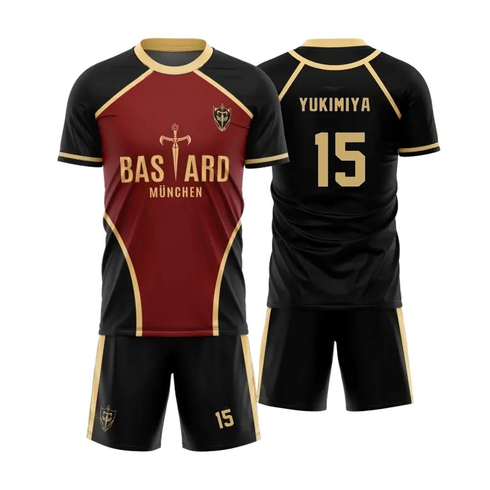 ETST25 3D-printen Heren T-shirt Plus-size Sport Sneldrogend Ademend Aangepast Voetbalspel Trainingsshirt Korte Broek Pak Uniform M