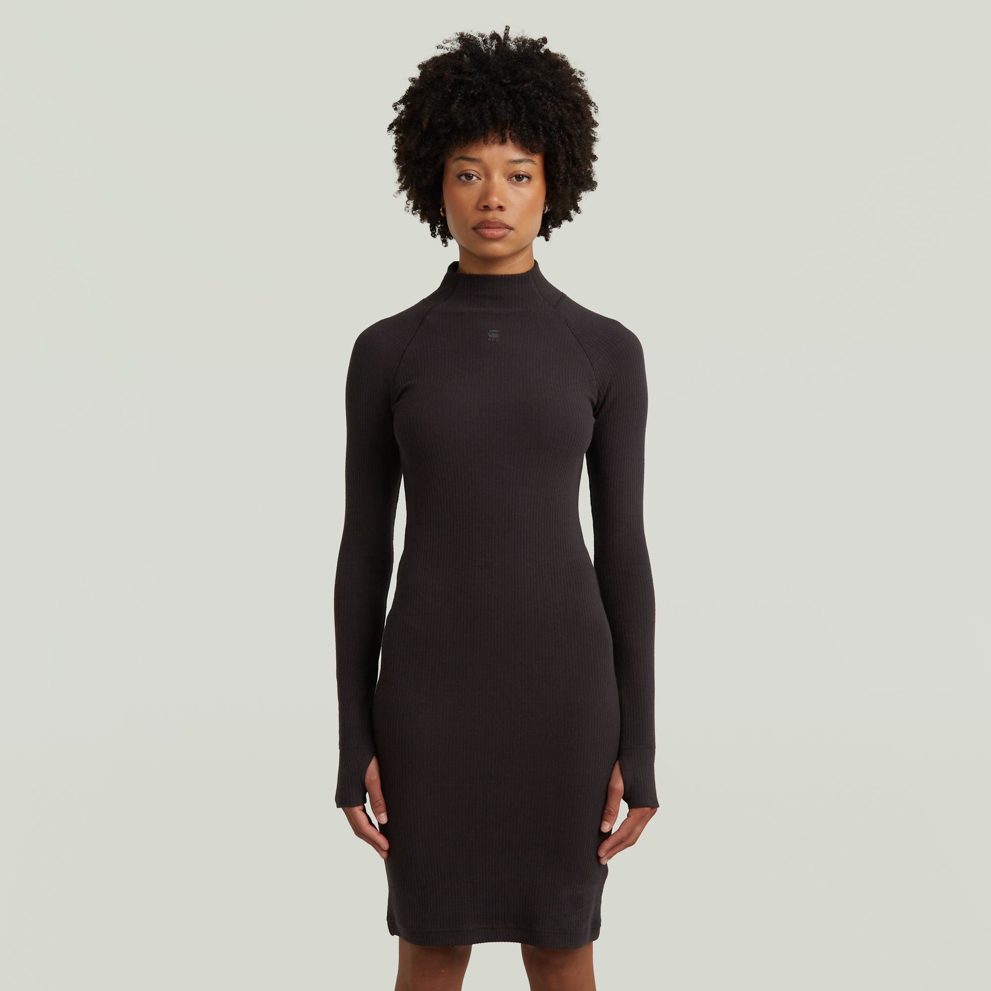 G-Star RAW Rib Slim Jurk - Zwart - Dames