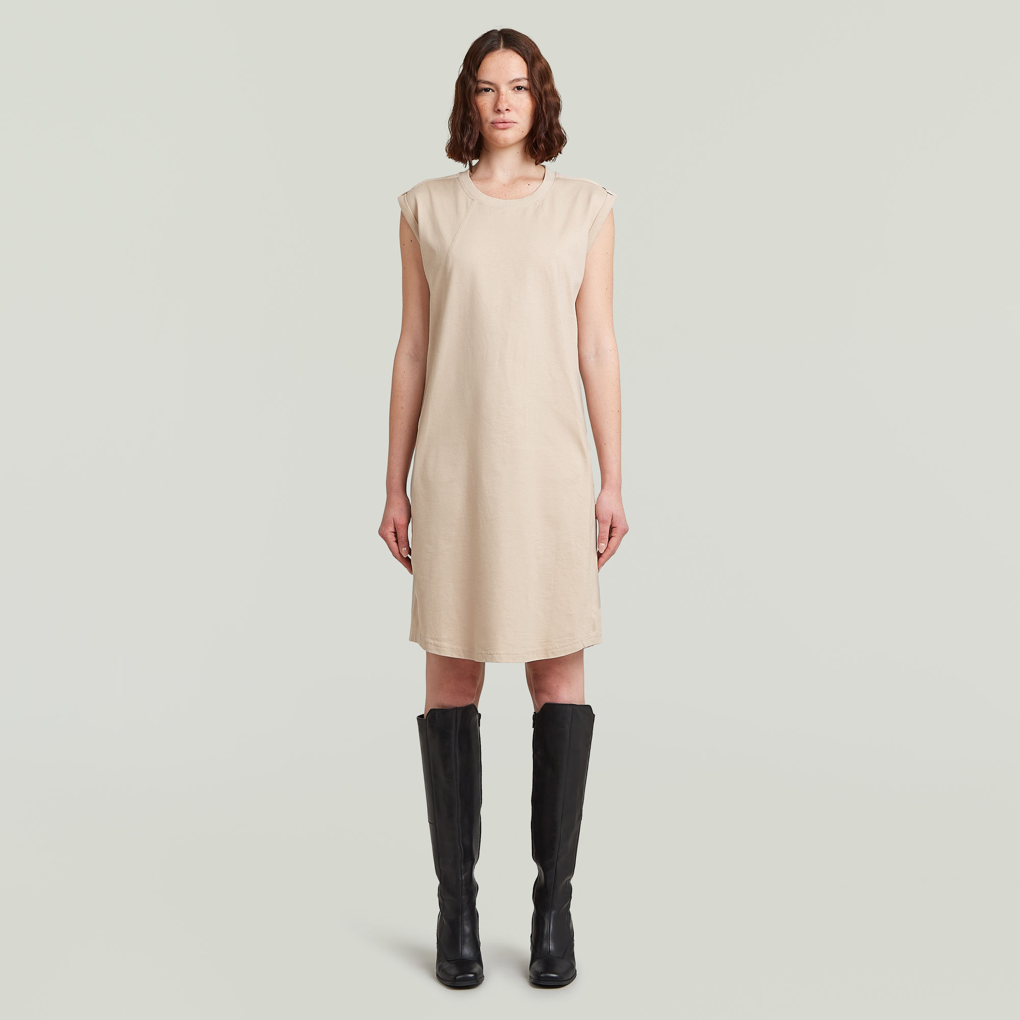 G-Star RAW Seam Detail Loose Jurk - Beige - Dames