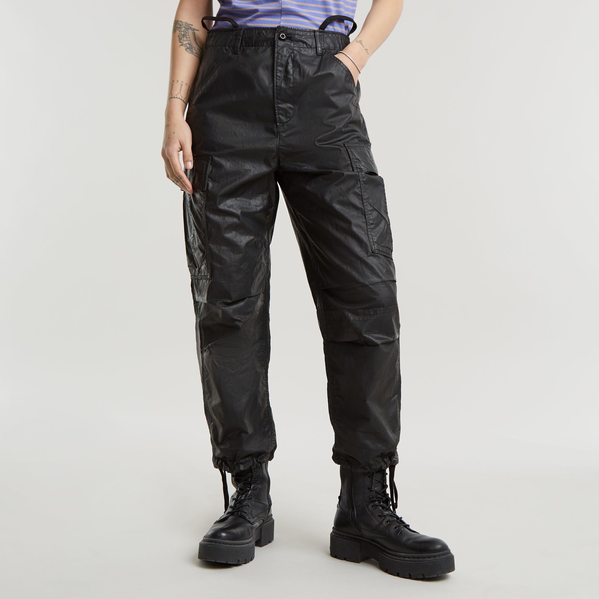 G-Star RAW Cargo Cropped Drawcord - Zwart - Dames