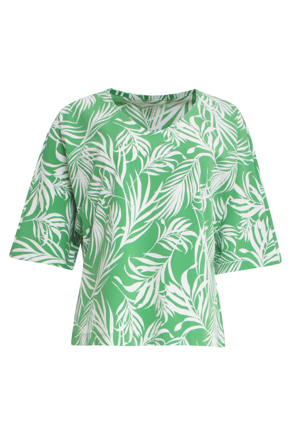 Smashed Lemon 25259 te top met bladerenprinttravelkwaliteit |