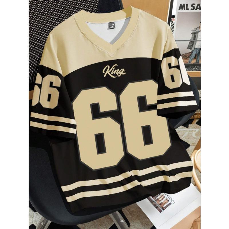 ETST 006 2025 V-hals jersey T-shirt korte mouw retro sportstijl heren sport V-hals T-shirt sneldrogend comfortabel ademend 6XL