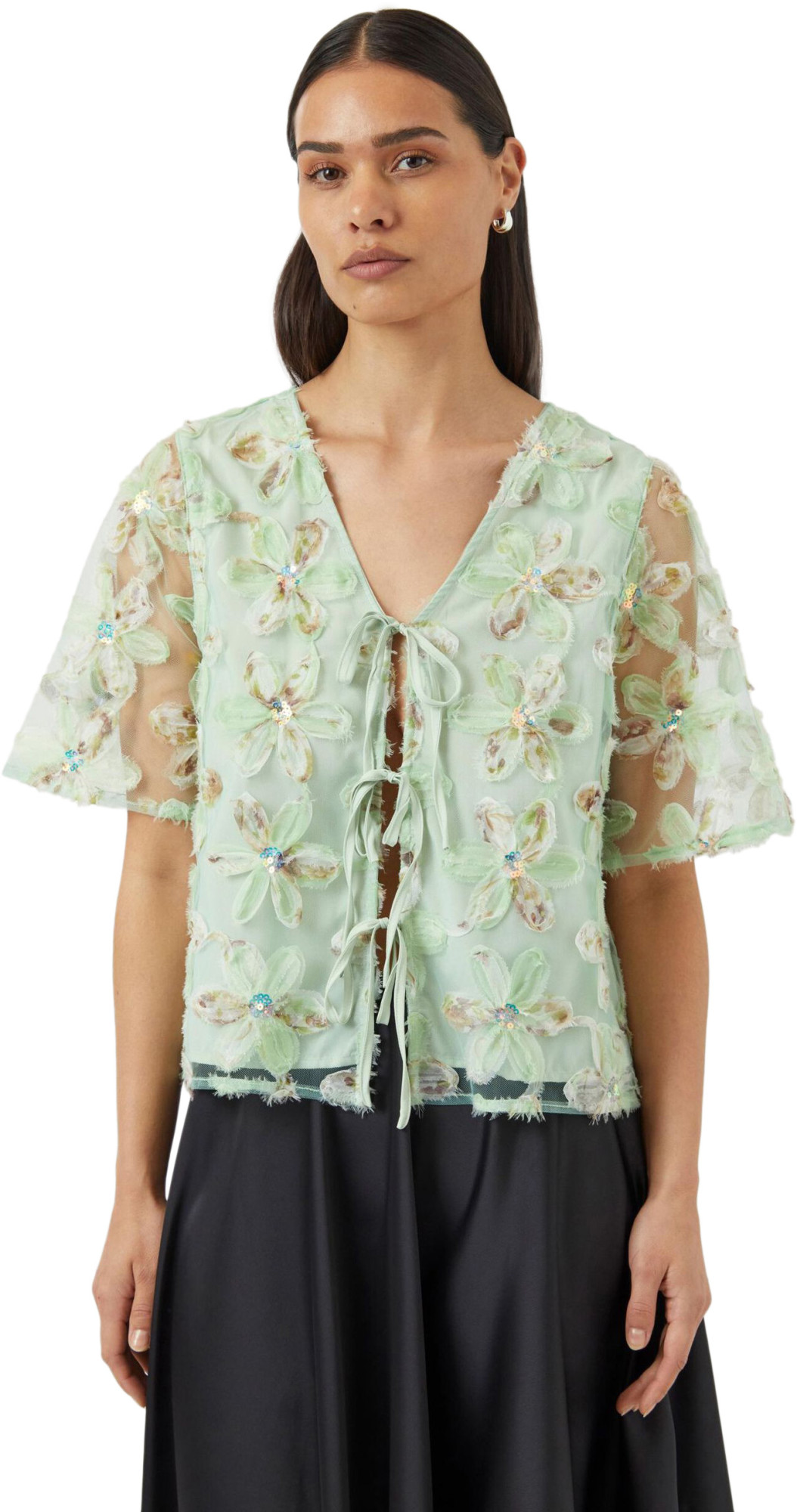 Y.A.S Yaslucca 2/4 tie top d2d ambrosia/flower embr