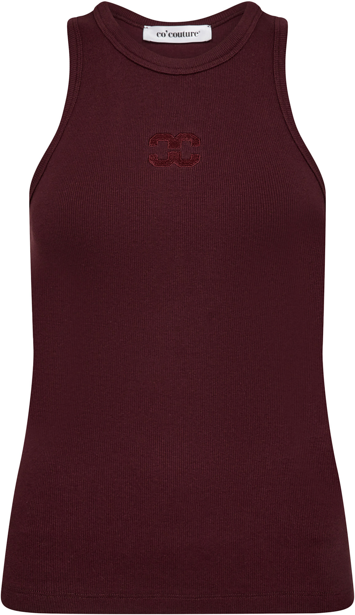 Co'Couture Saharacc embroidery tank top winered