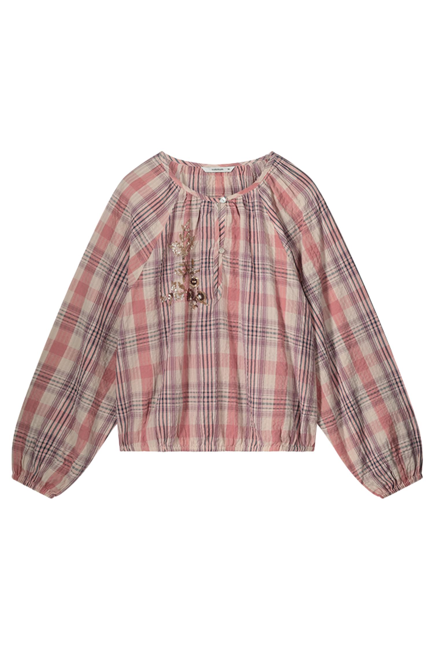 Summum 2s3242-12214 longsleeve top pink check
