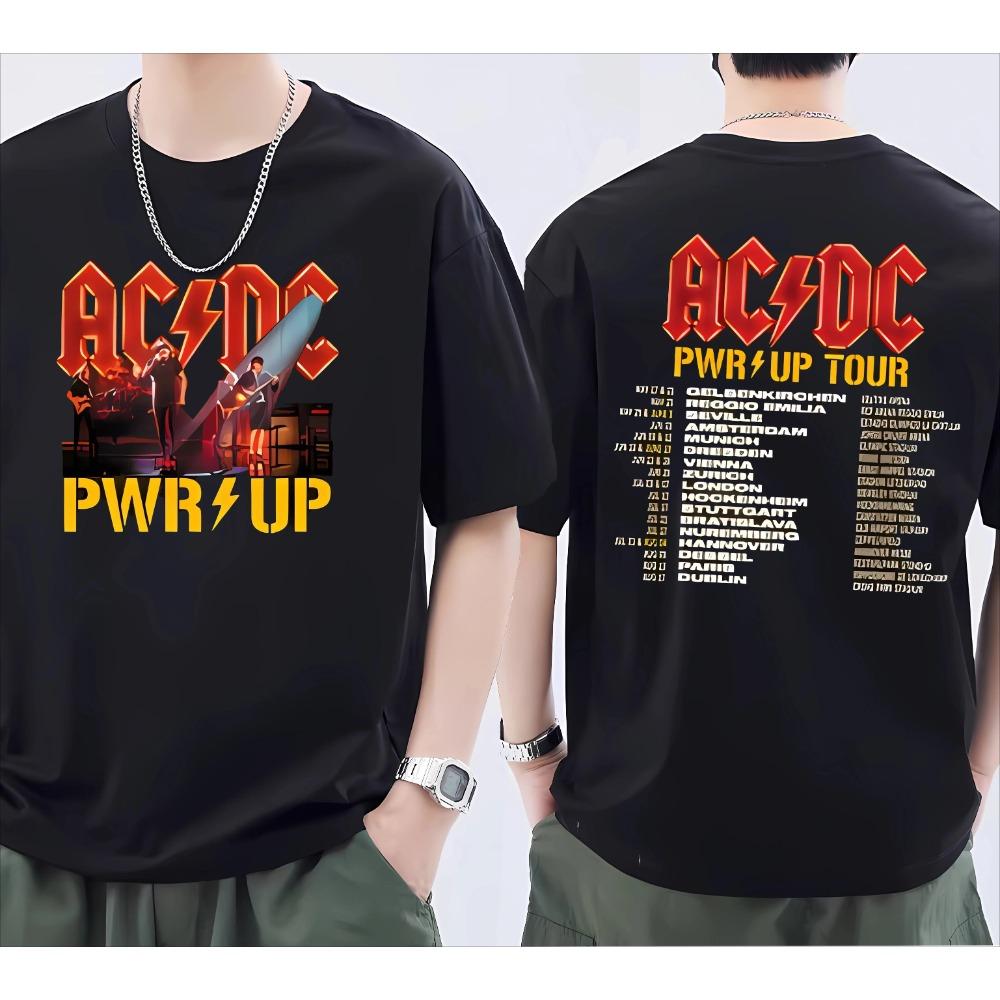 The best product for you Pwr Up World Tour Dubbelzijdig Shirt Kleding op maat voor beroemdheden grafische t-shirts Street Fashion Korte mouw M