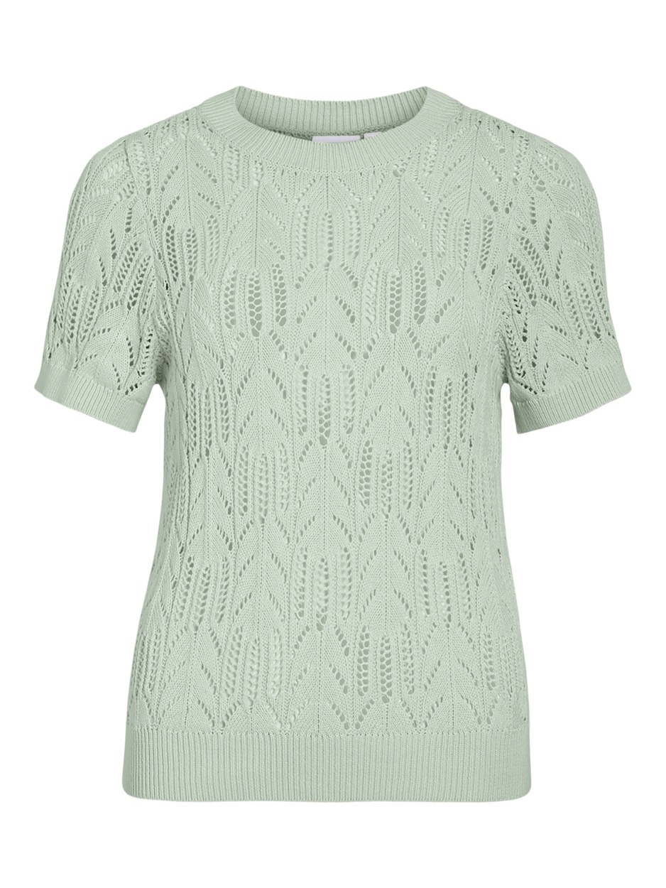 Vila Vicotti ss o-neck knit top noos mint