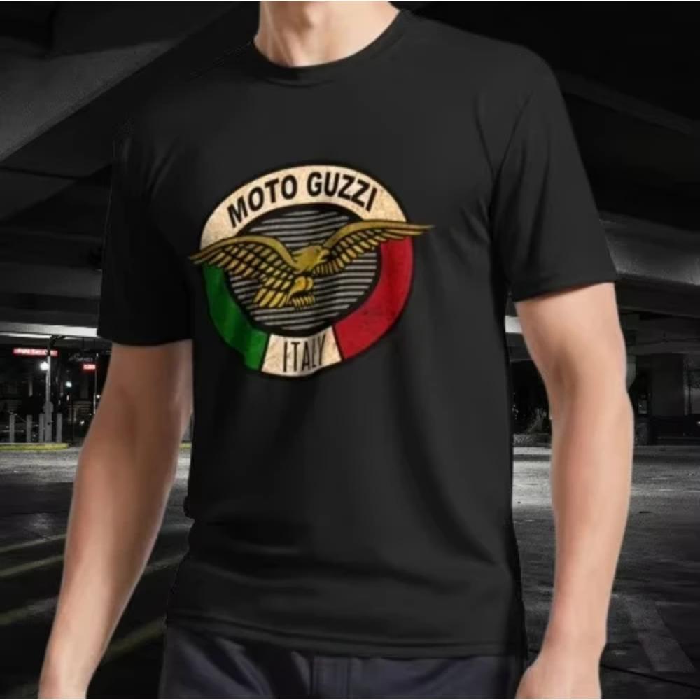 Comfortable season Motorfietsen Italië Moto Guzzi Actief T-shirt Unisex Grappig Amerikaans voor Heren Kleding Dames T-shirts Hoge Kwaliteit 100% Katoen XXXXL