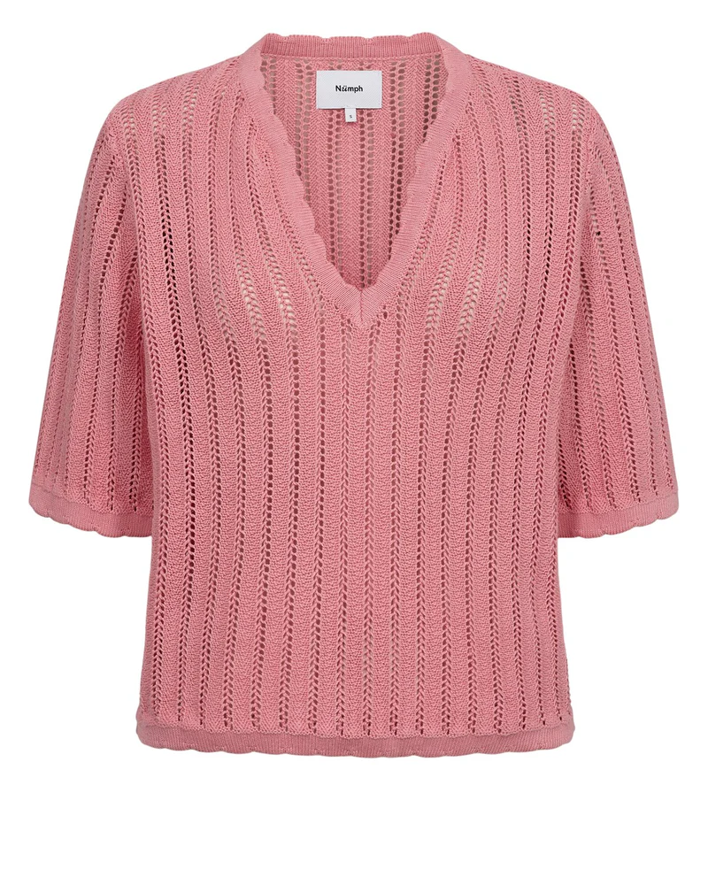 Nümph 705481 nupoelle ss pullover 2718 flamingo pink