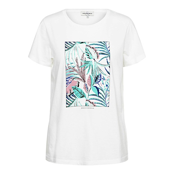 &Co Woman &co women t-shirt sira white/aqua green