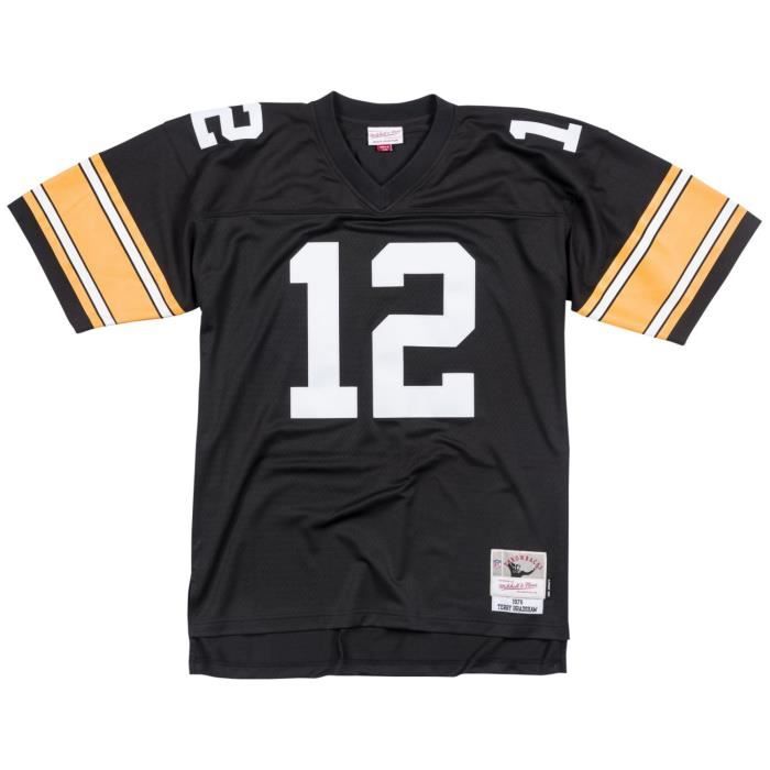 59caps Maillot nfl legacy - pittsburgh steelers 1976 terry bradshaw - noir - homme - mitchell & ness - sportswear