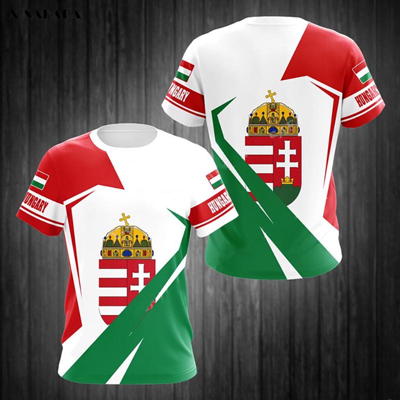 Xuhaijian02 Hongarije T-shirts Hongaarse vlag embleem 3D print Heren Dames Casual mode Oversized korte mouw T-shirt Kinderen T-shirts Tops Kleding 2XL