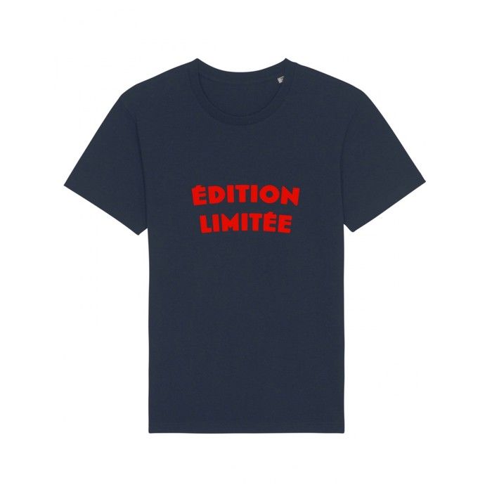 MANI TEXTILE T-shirt homme - Ma Petite Tribu - Edition limitée - Bleu - 100% coton bio - Manches courtes
