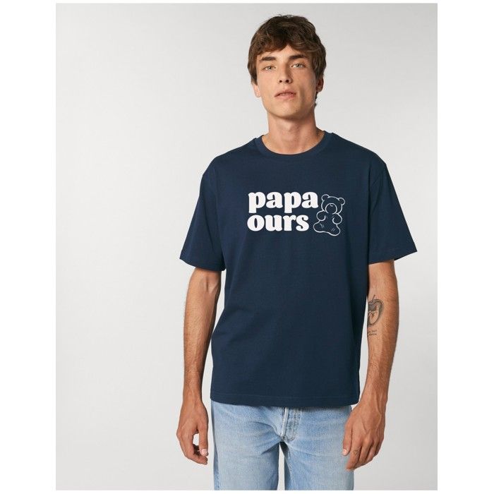 MANI TEXTILE We Are Family - TSHIRT HOMME PAPA OURS 4 WAF BLEU L