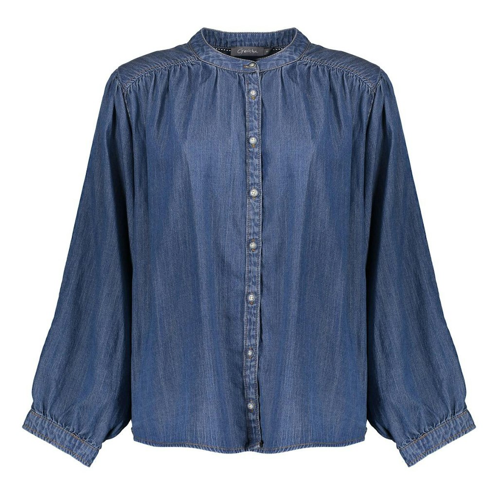 Geisha blouse wide lyocell 53013-10 827 mid blue