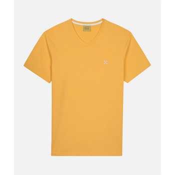 Oxbow T-shirt Korte Mouw  Effen T-shirt met V-hals 4flo geborduurd op de borst TIVE
