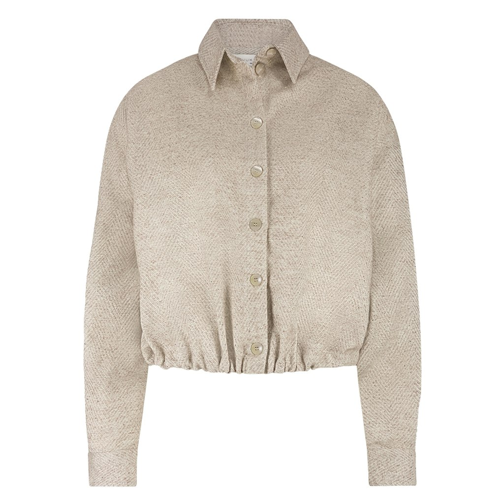 Nukus Lara blouse strass zand dessin