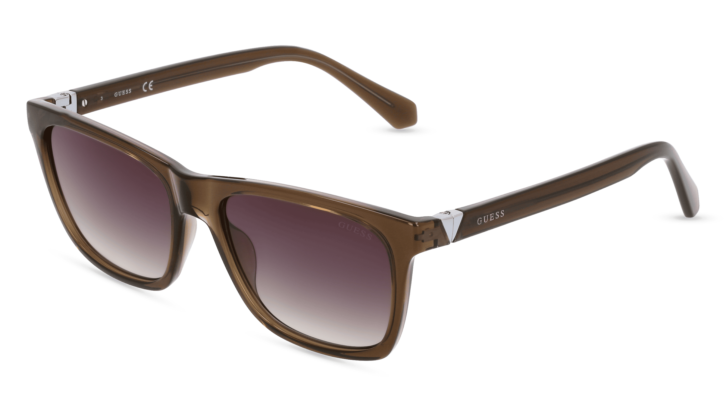 GUESS GU00044 Mannen Zonnebril, olive transparant