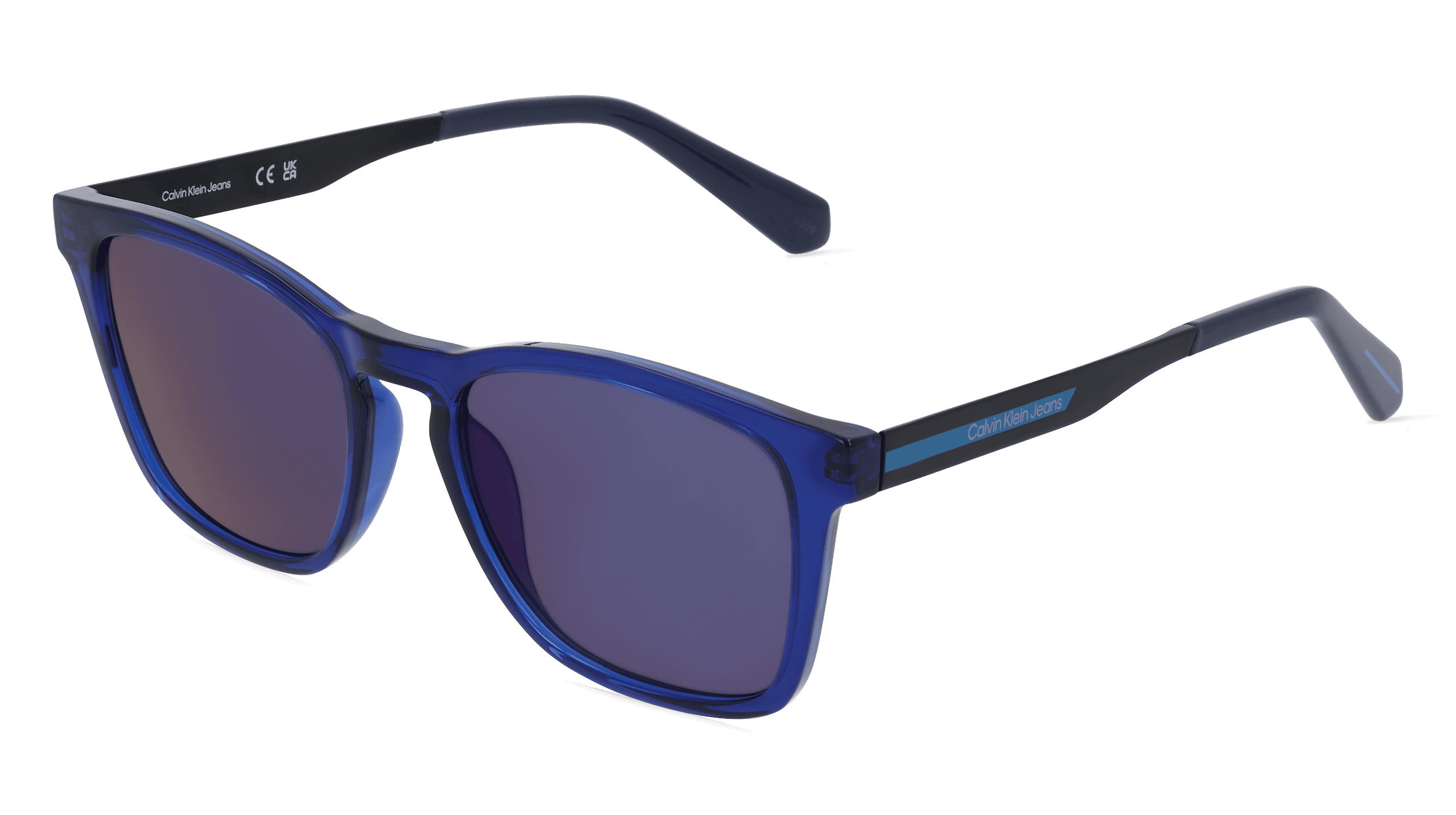 CALVIN KLEIN CKJ22642S Mannen Zonnebril, blauw transparant