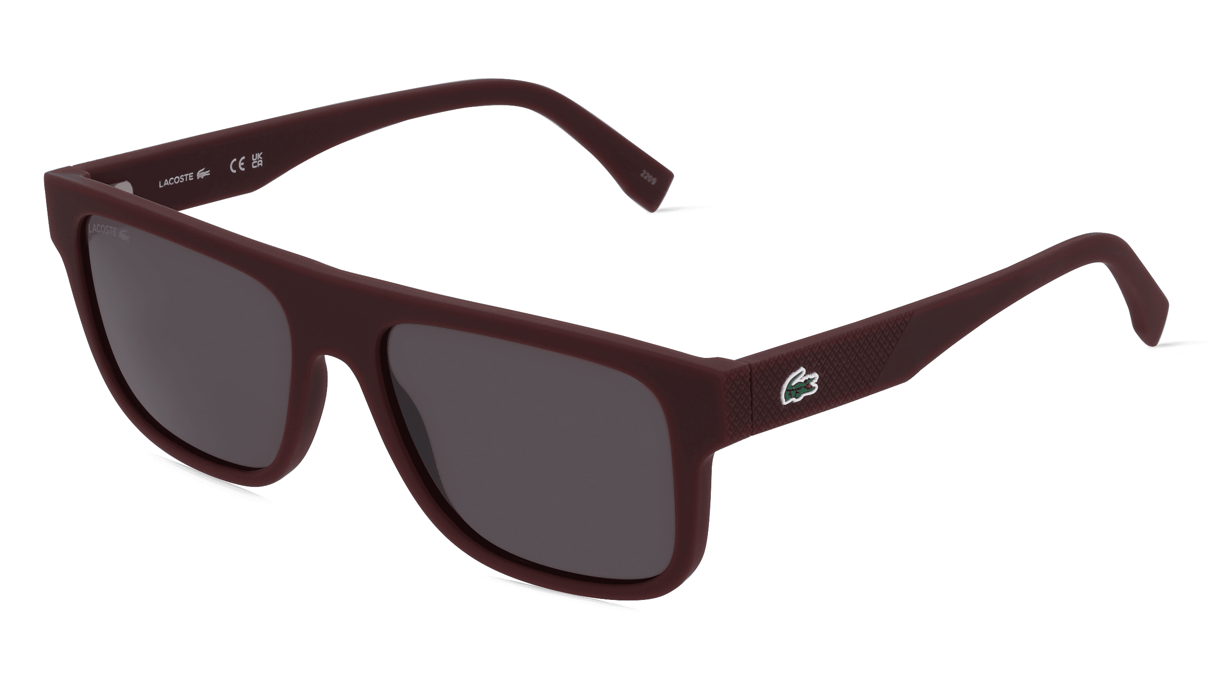 Lacoste L6001S Mannen Zonnebril, Bordeauxrood mat