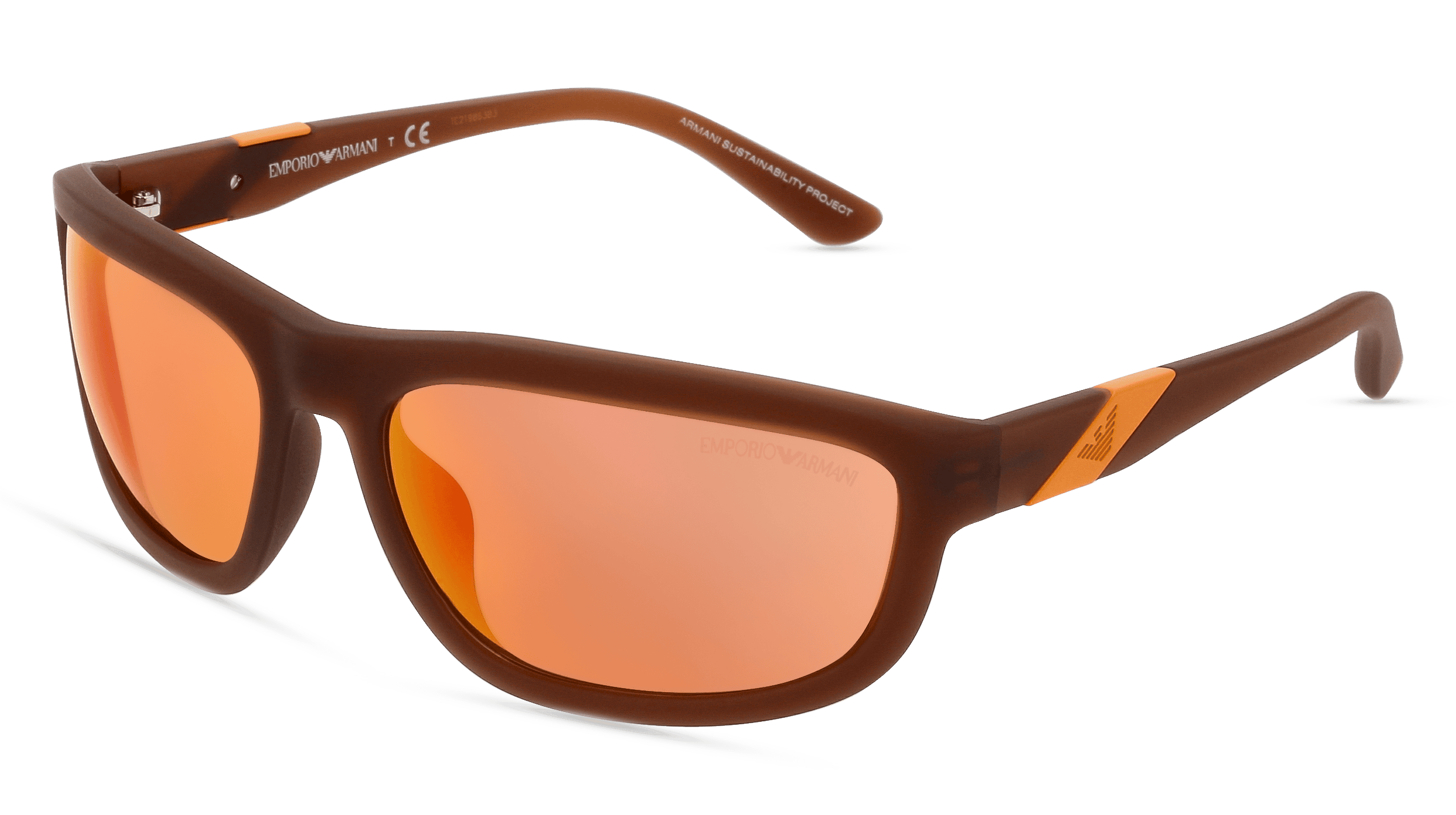 EMPORIO ARMANI EA4183U Mannen Zonnebril, Bruin glanzend