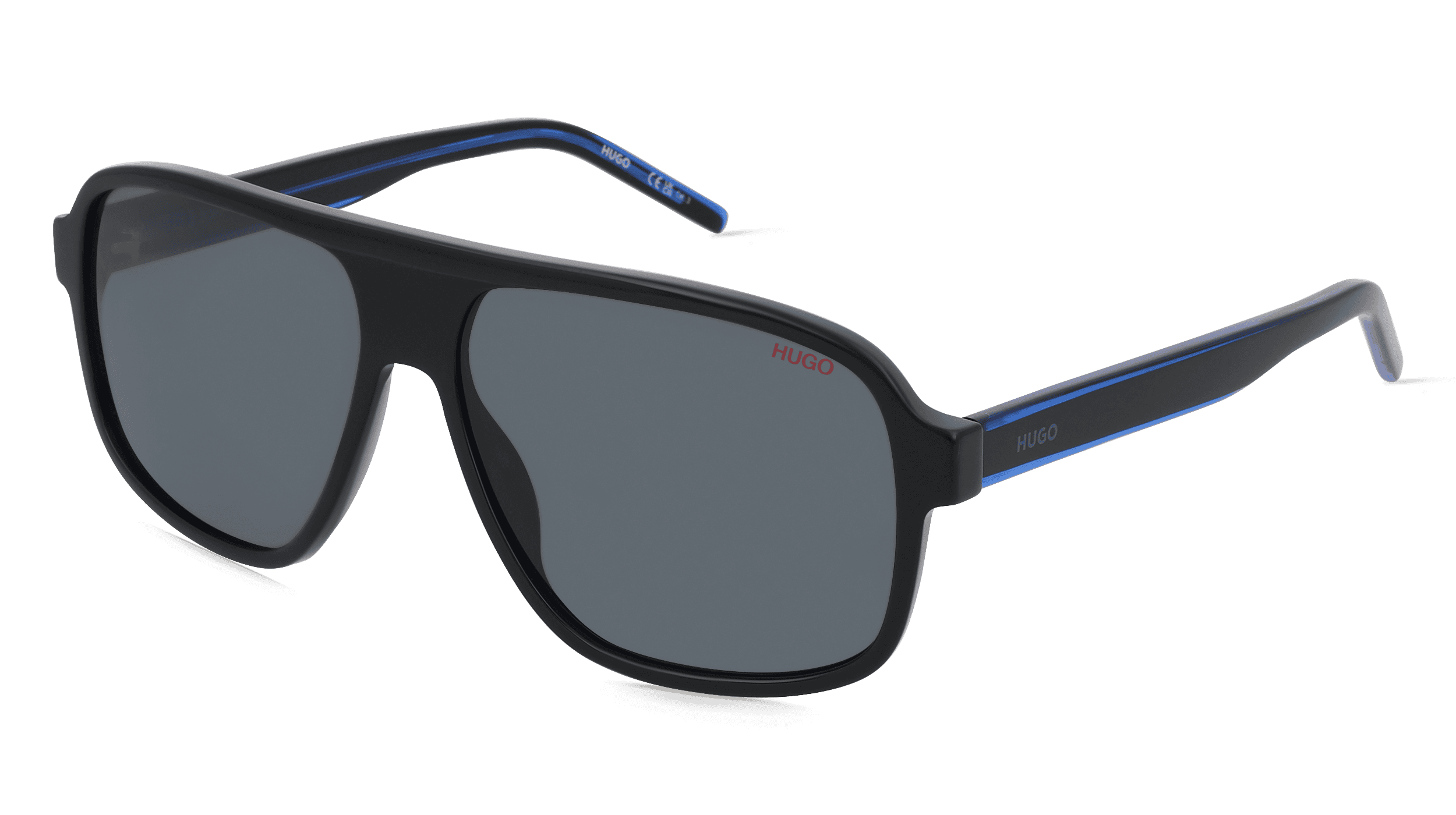 Hugo HG 1296/S Mannen Zonnebril, Zwart blauw