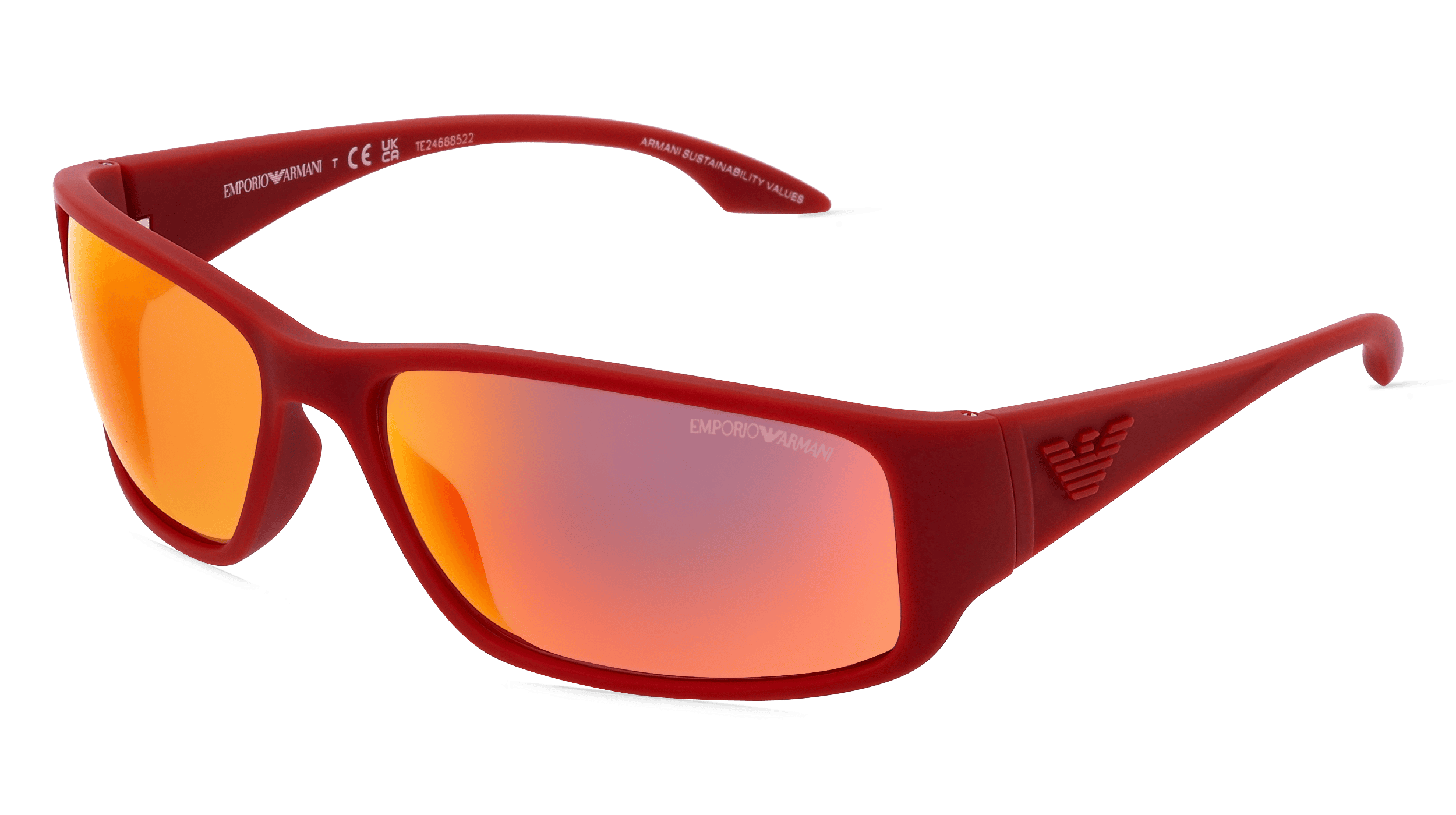 EMPORIO ARMANI EA4191U Mannen Zonnebril, Rood gegomd