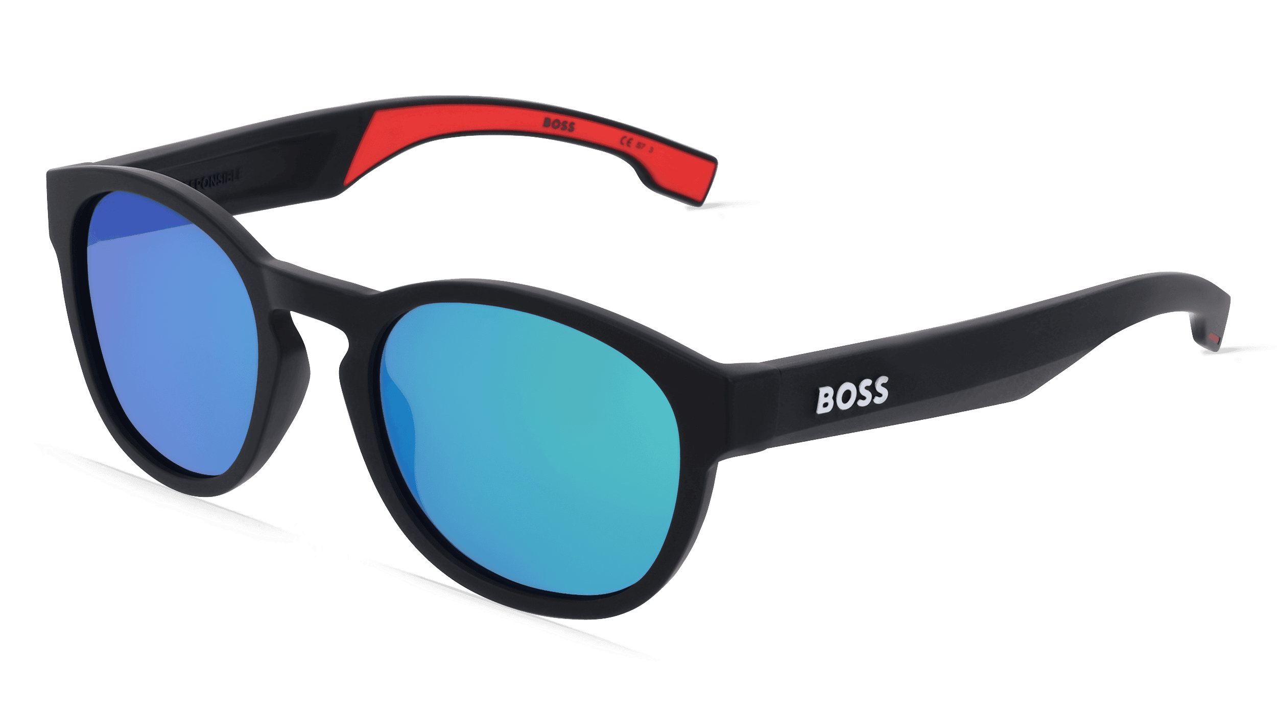 BOSS 1452/S Mannen Zonnebril, zwart mat