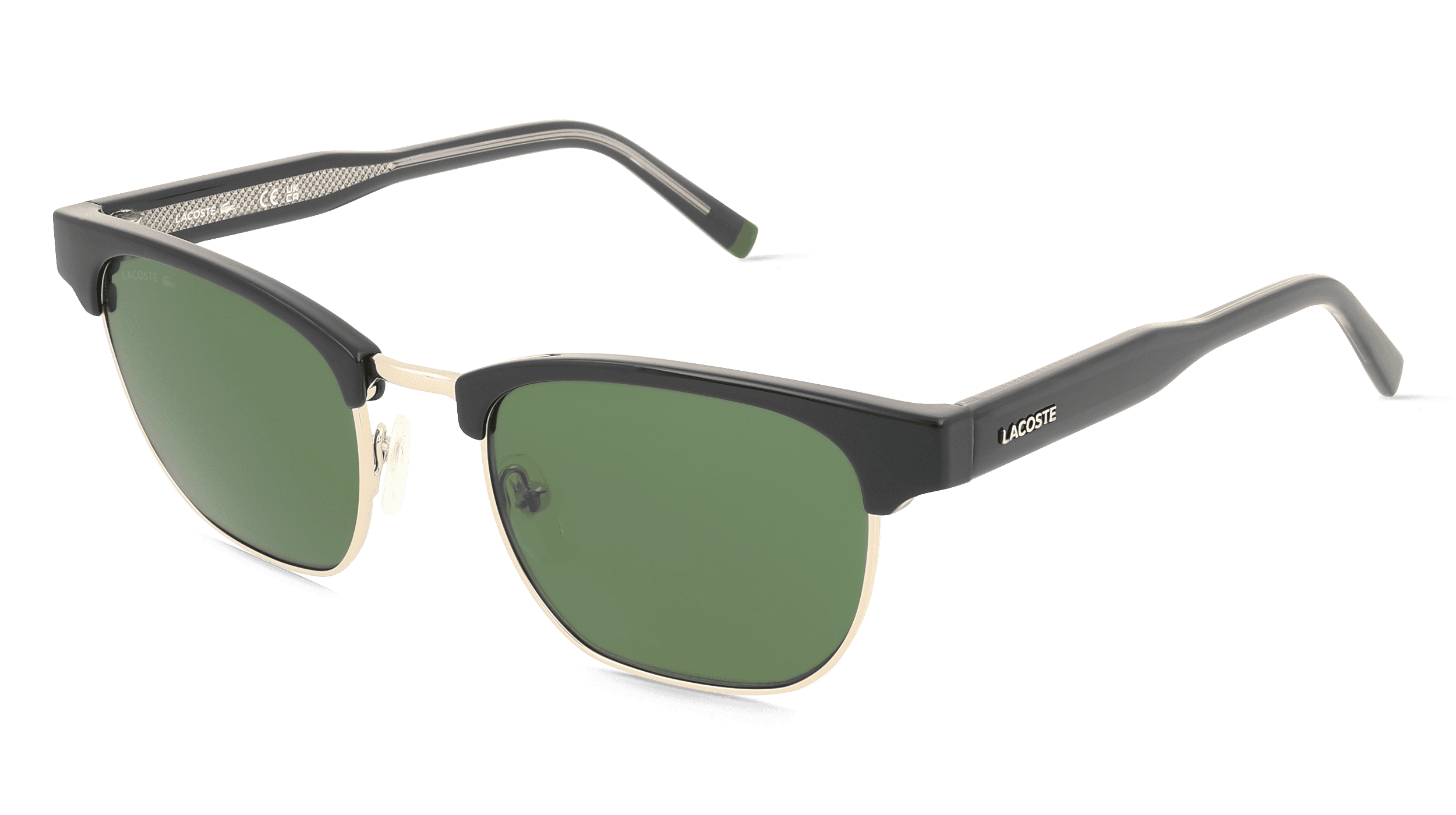 Lacoste L266S Mannen Zonnebril, zwart goud