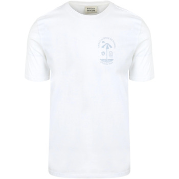 Scotch & Soda T-shirt Scotch & Soda Logo T-Shirt Wit