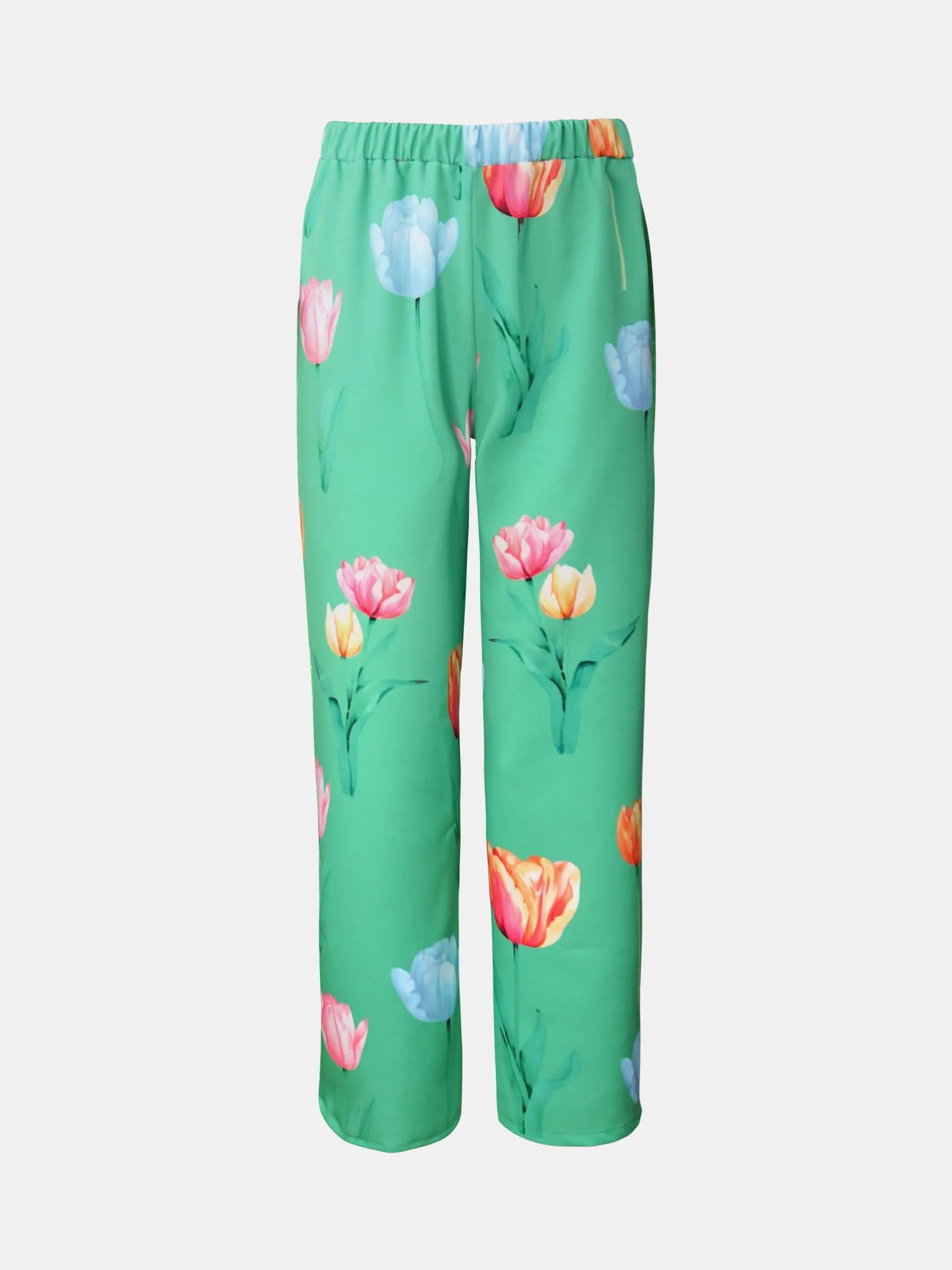 Mucho Gusto  broek lesbos groene tulpenprint