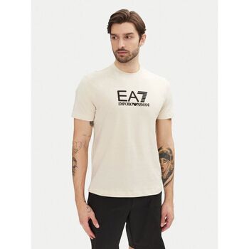 Emporio Armani EA7 T-shirt  7M000224 AF10375-M1013 BEIGE/BLACK