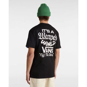 Vans T-shirt  VN000M5E WARPED WORLD-BLK1 BLACK