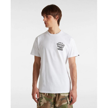 Vans T-shirt  VN000M5E WARPED WORLD-WHT1 WHITE