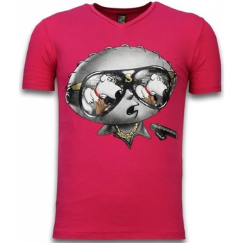 Local Fanatic T-shirt Korte Mouw  Stewie Dog Fuschia