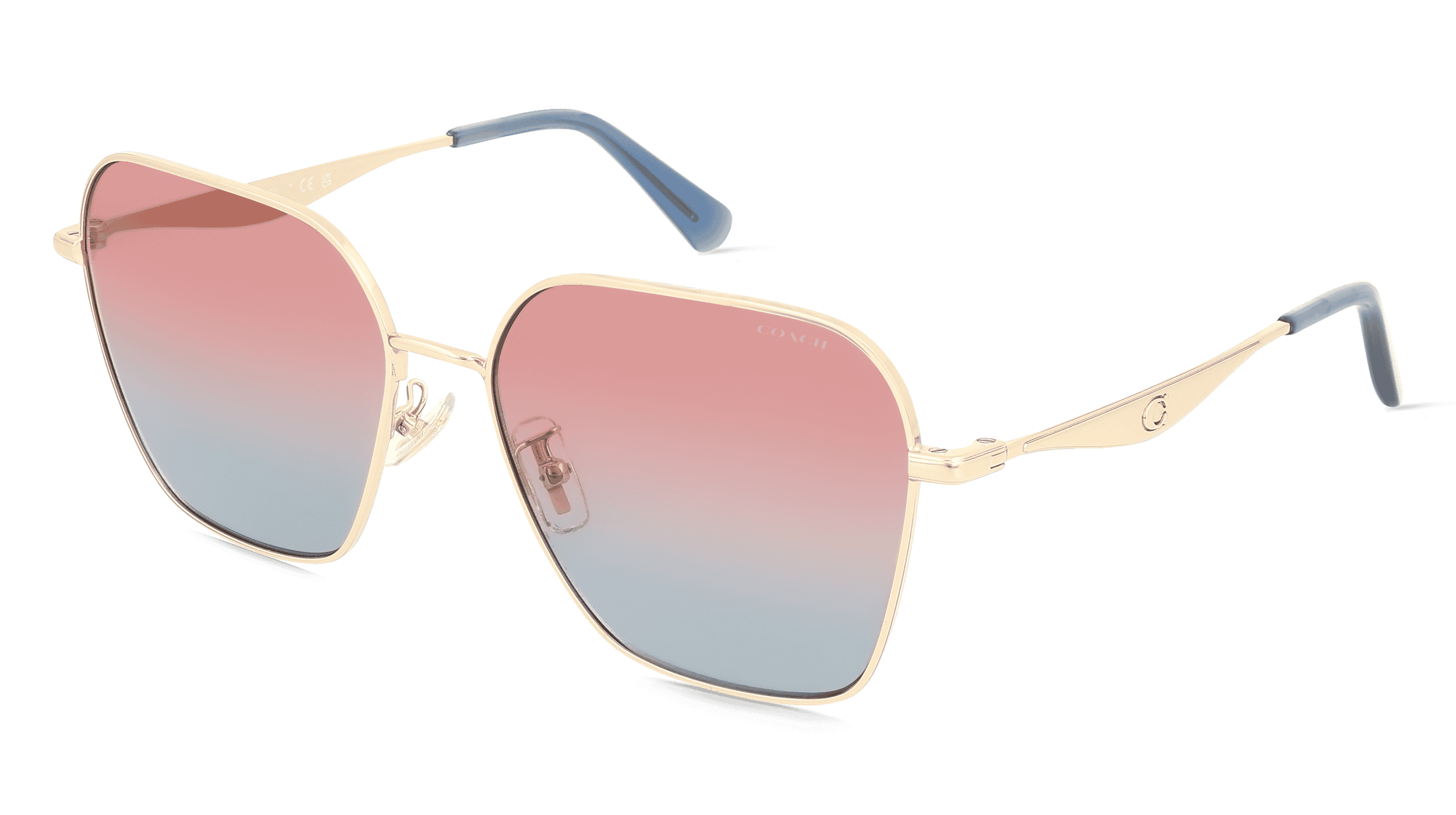 Coach HC7168 Vrouwen Zonnebril, Goud glanzend