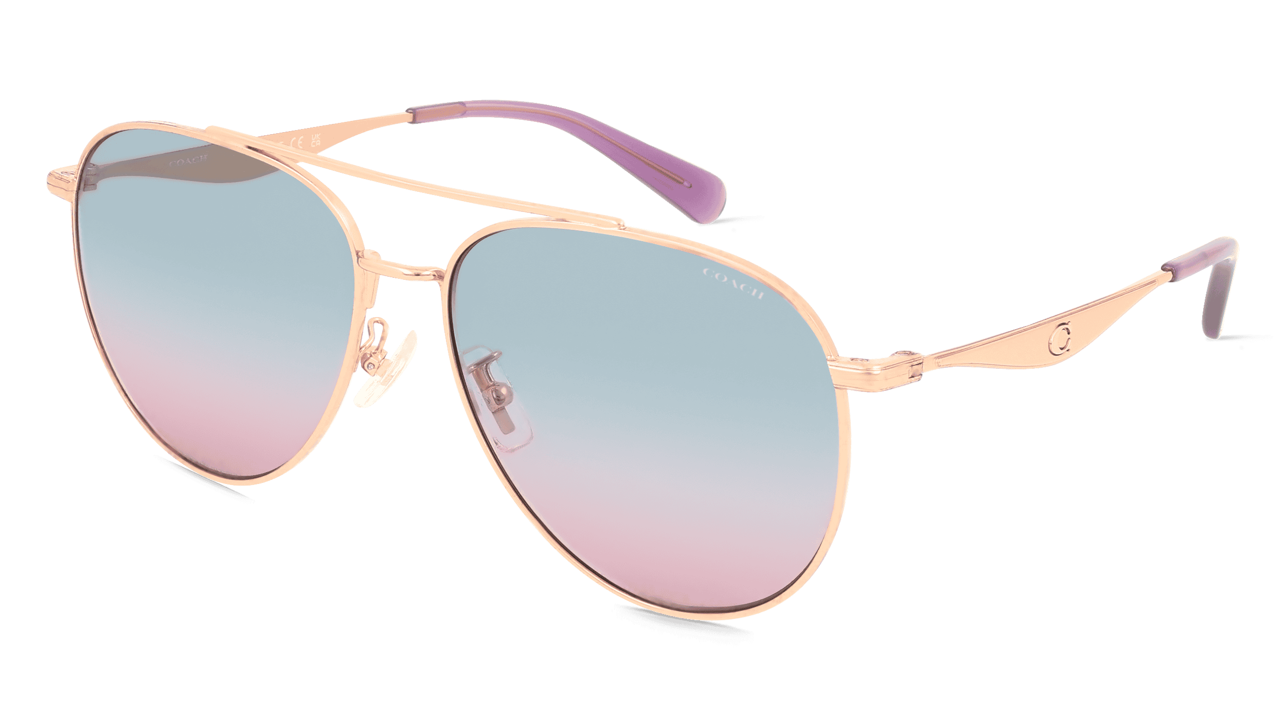 Coach HC7169 Vrouwen Zonnebril, Rosegoud glanzend