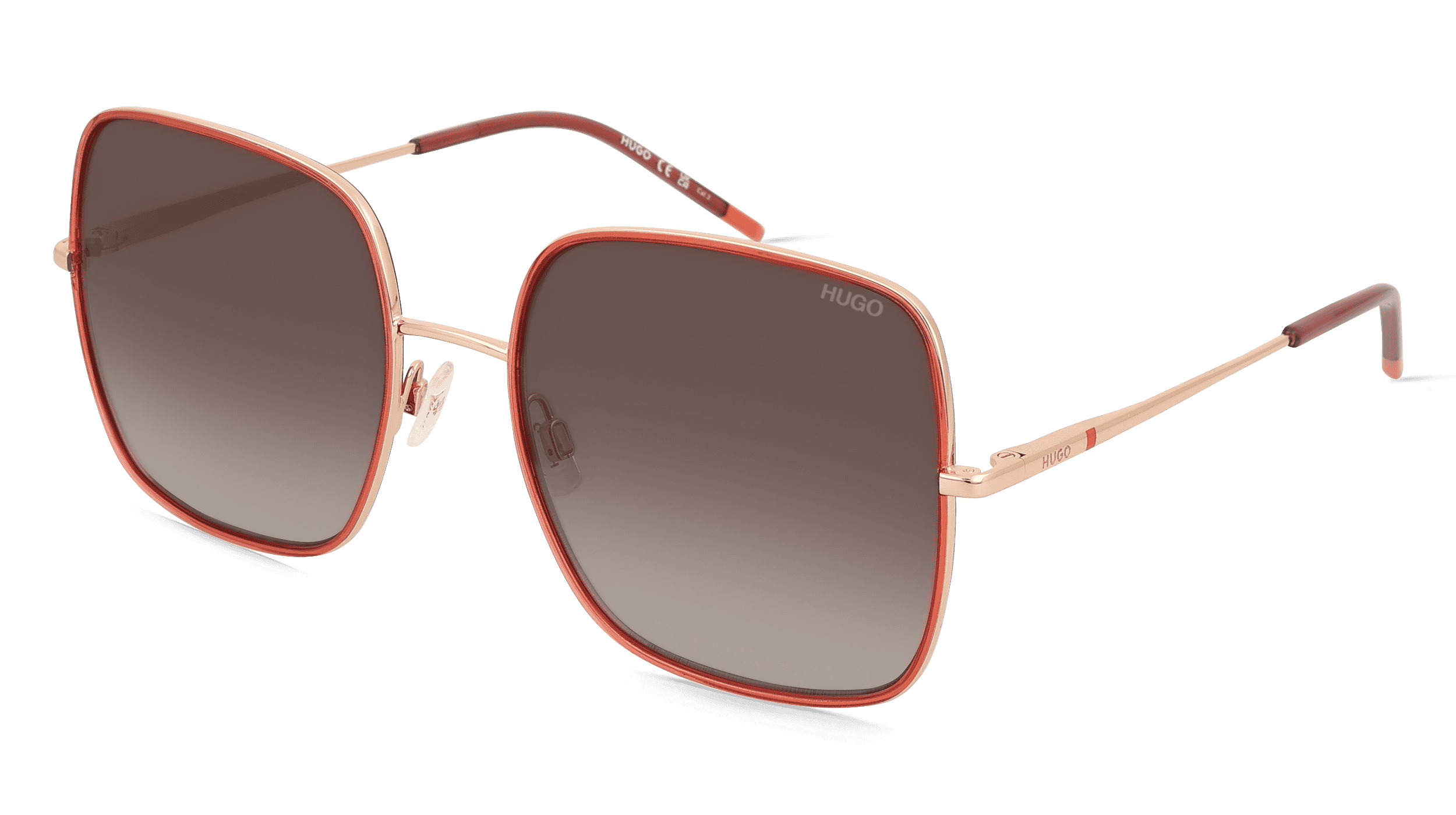 Hugo HG 1293/S Vrouwen Zonnebril, Goud oranje